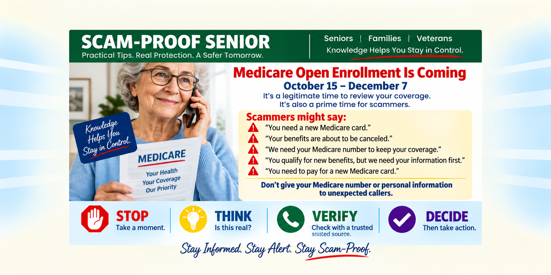 Medicare Open Enrollment Is Coming — Watch for These Scams